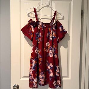 As U Wish Red Floral Dress